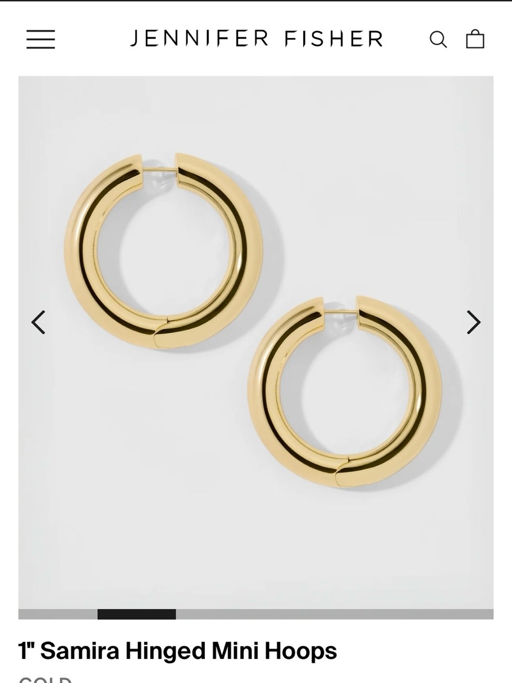 Jennifer Fisher Gold Samira Hinged Mini Hoops